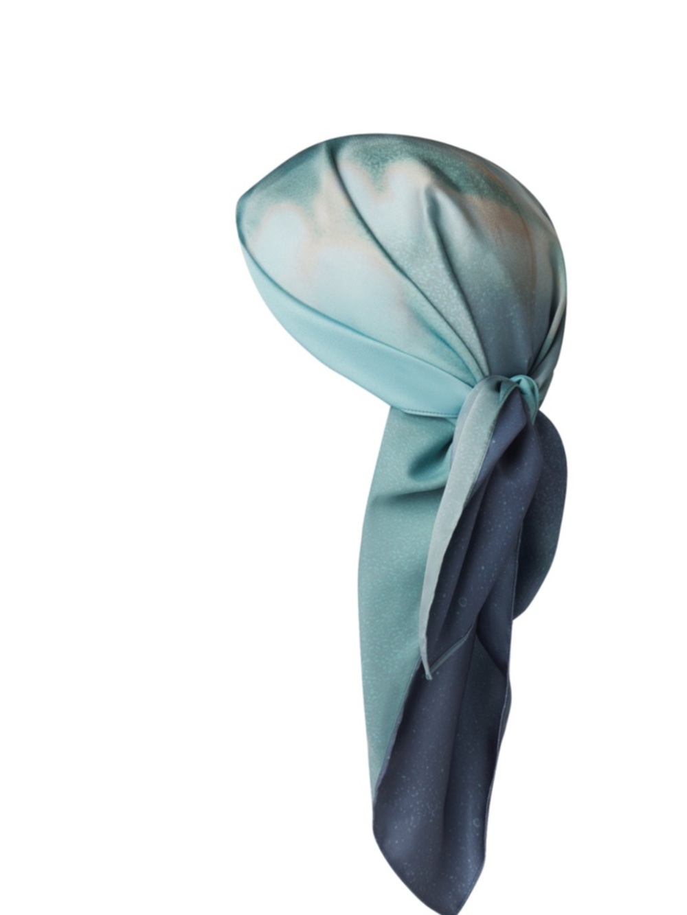 SKIMS Sold Out cyan ombré swim head scarf